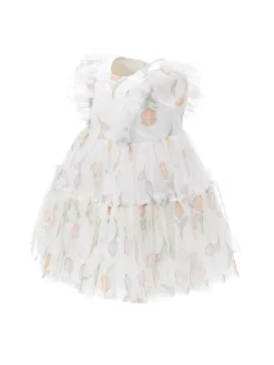 Abitino tulle stampa tulipani