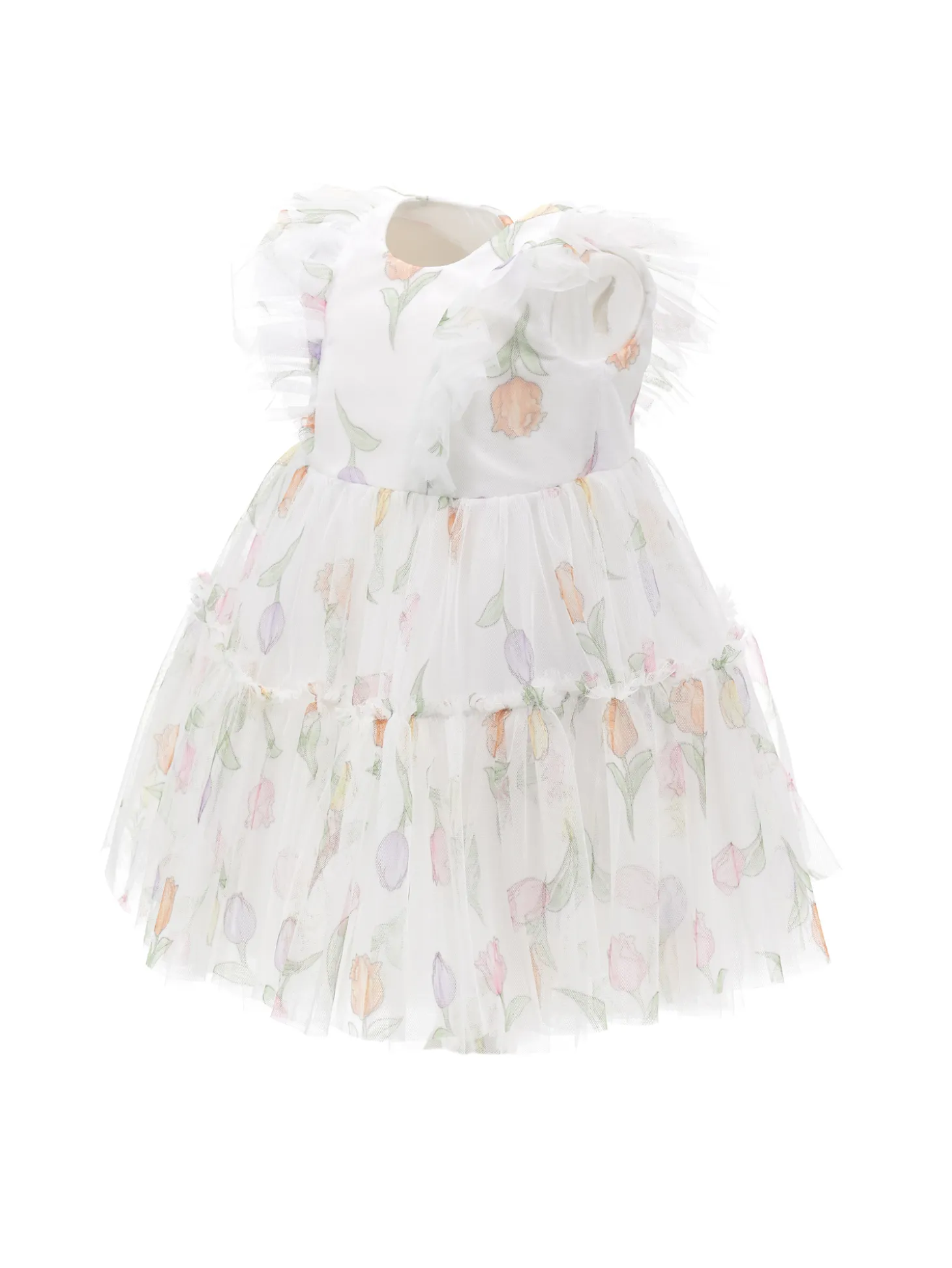 Abitino tulle stampa tulipani