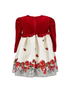 Abito ciniglia con rose