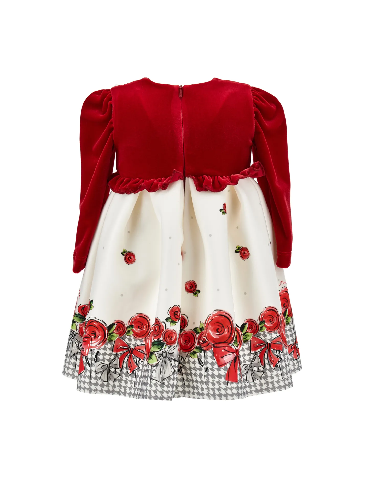 Abito ciniglia con rose