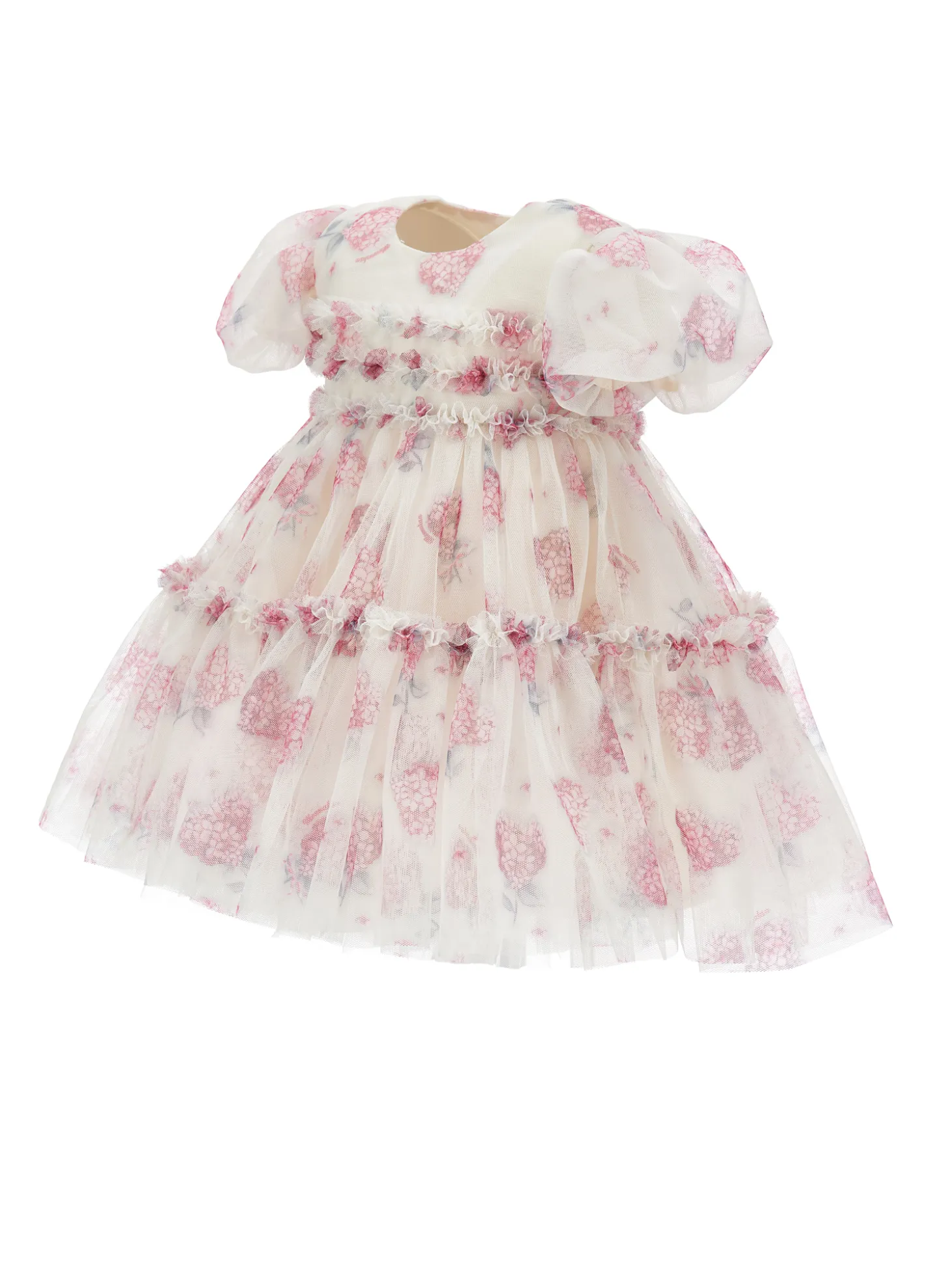Abito compleanno tulle floreale