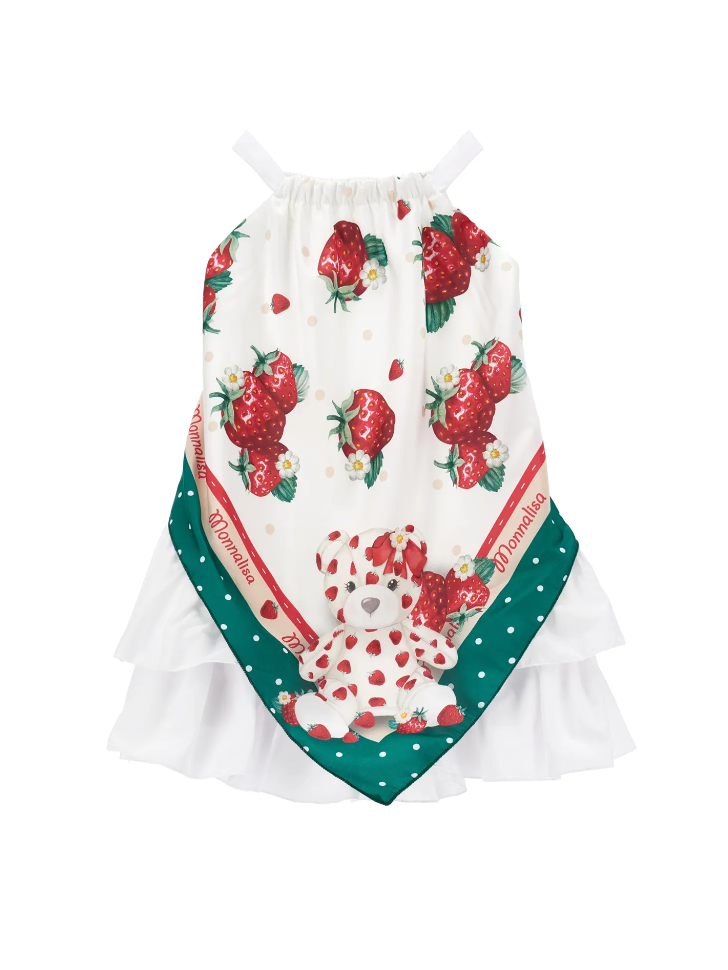 Abito con spalline e inserto foulard