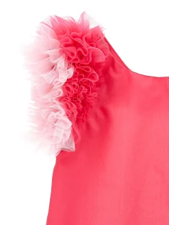 Abito cotone giromanica tulle