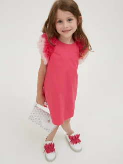 Abito cotone giromanica tulle