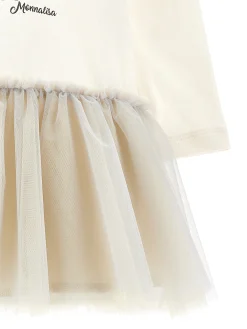 Abito cotone organico con tulle