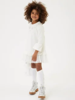 Abito felpa tulle