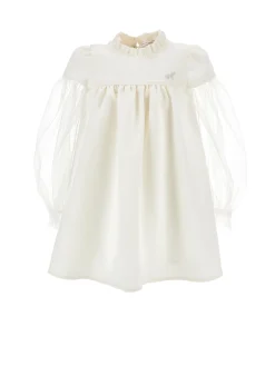 Abito frescolana maniche tulle