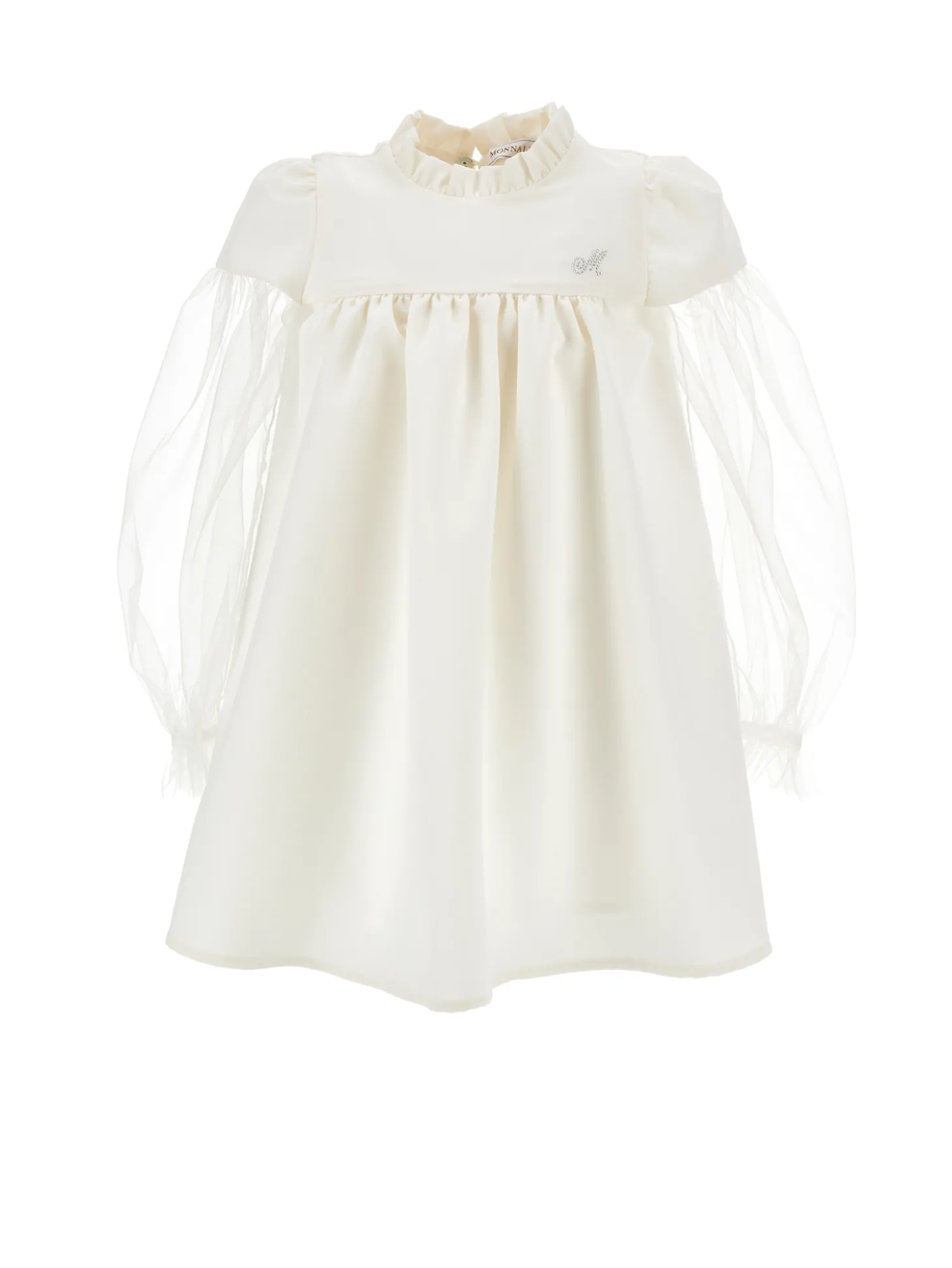 Abito frescolana maniche tulle