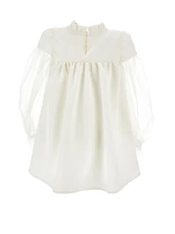Abito frescolana maniche tulle