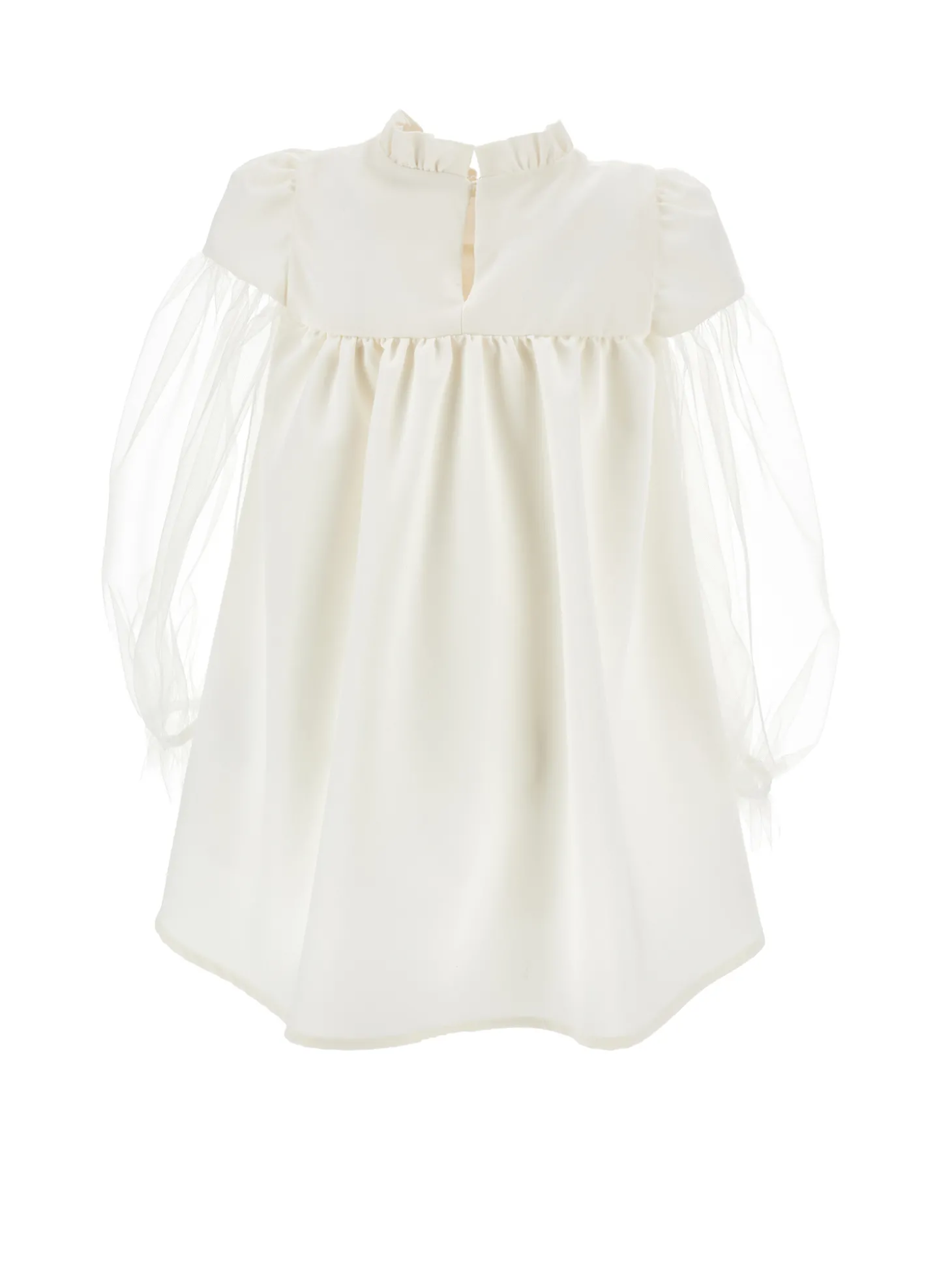 Abito frescolana maniche tulle