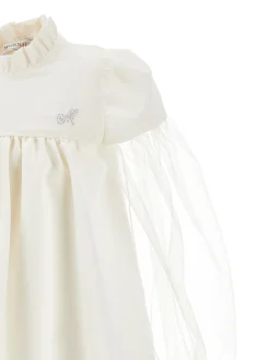 Abito frescolana maniche tulle