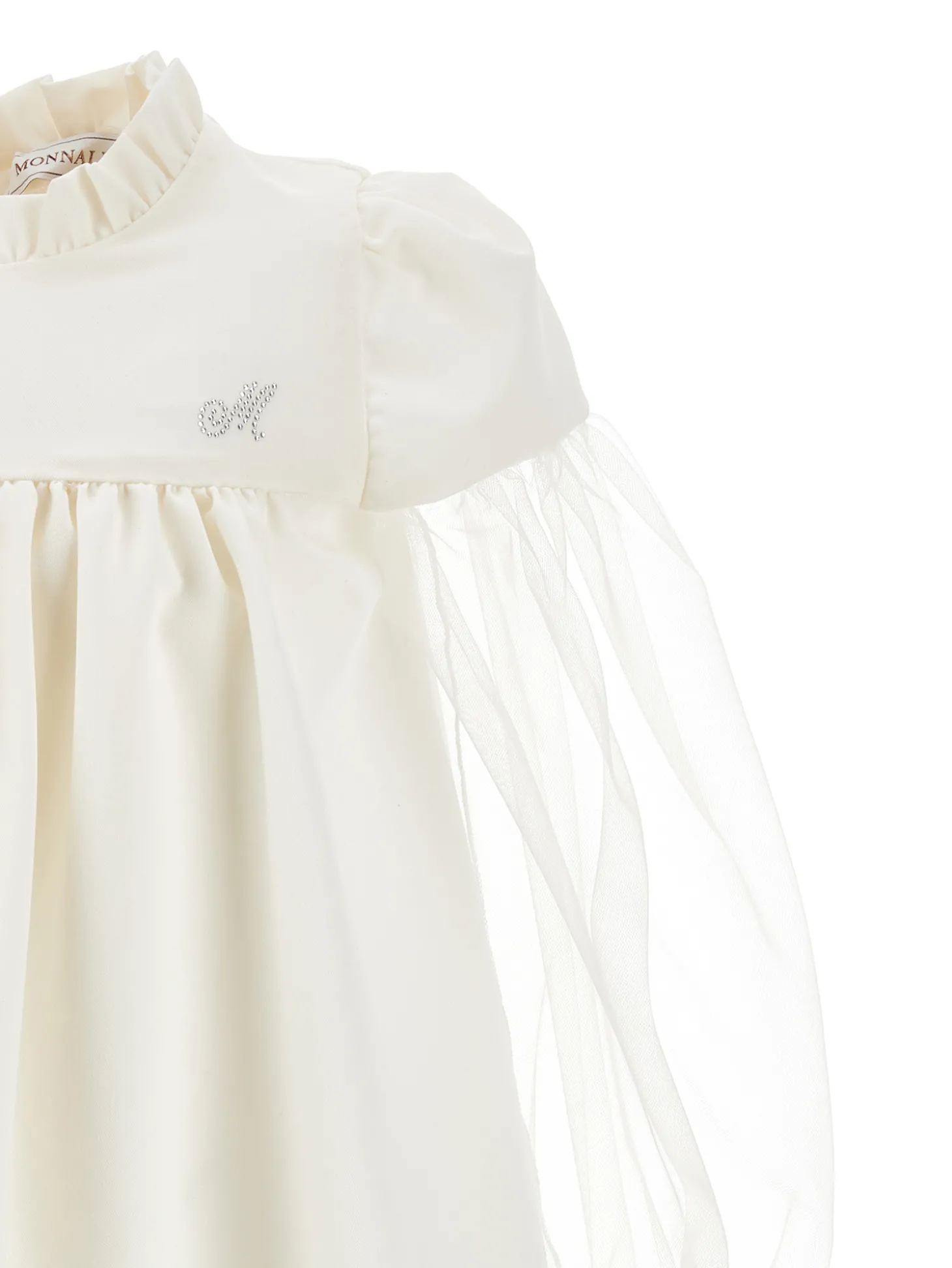 Abito frescolana maniche tulle