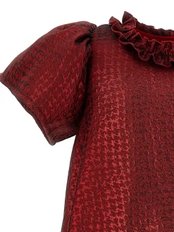 Abito jacquard pied de poule