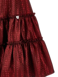 Abito jacquard pied de poule