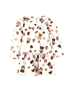 Abito jersey con balza