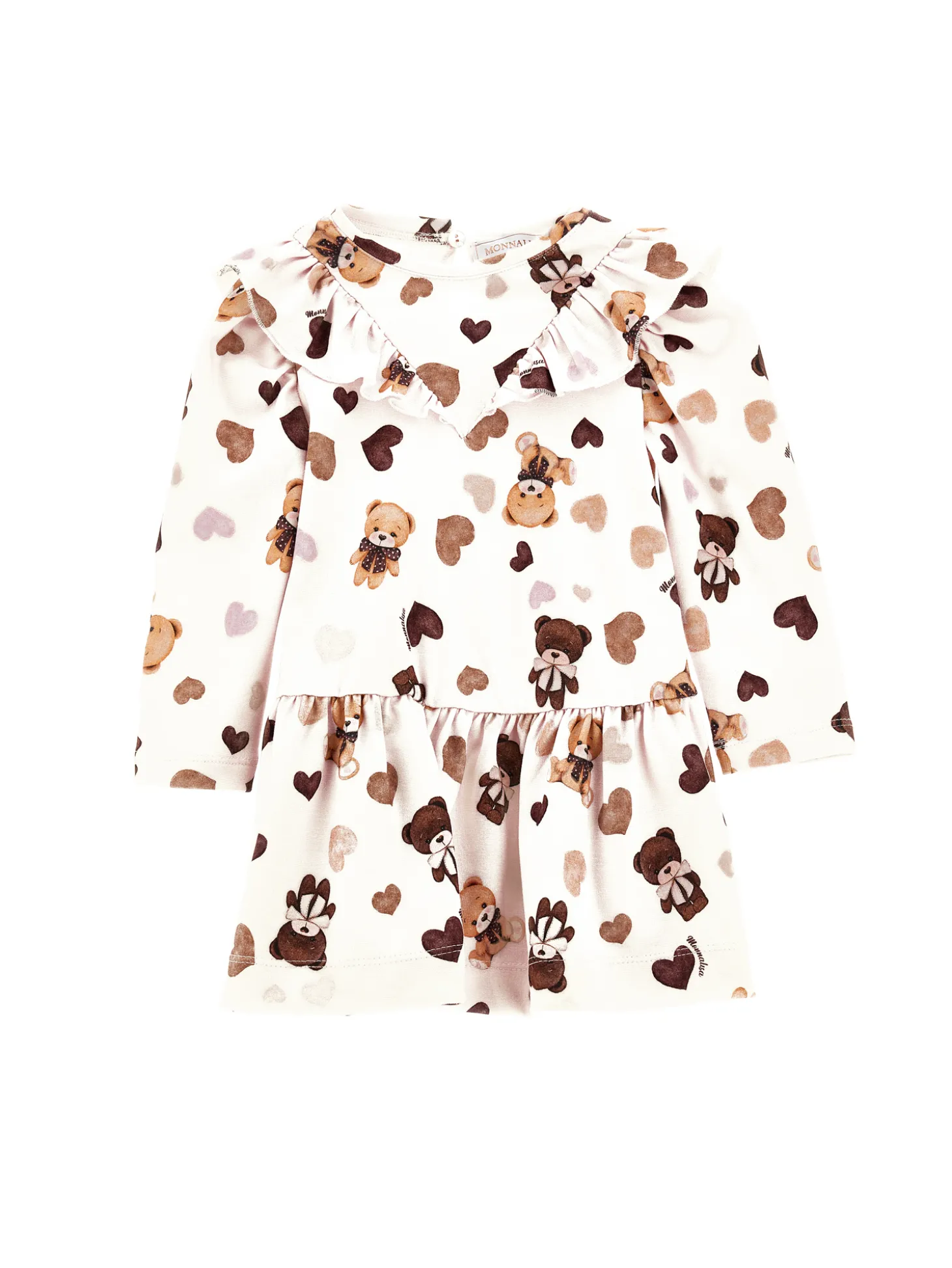 Abito jersey con balza