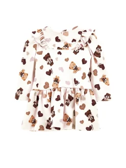 Abito jersey con balza