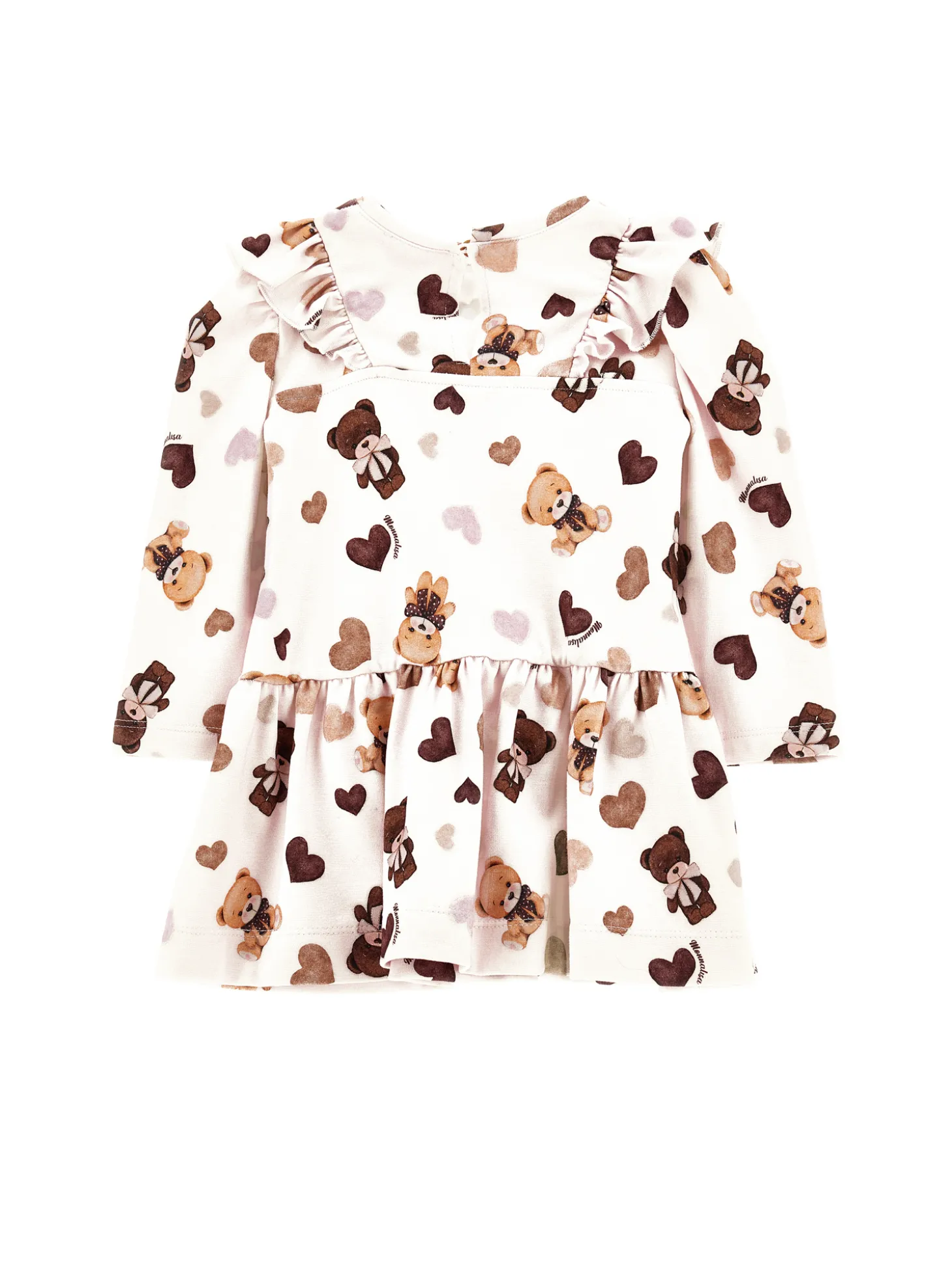Abito jersey con balza