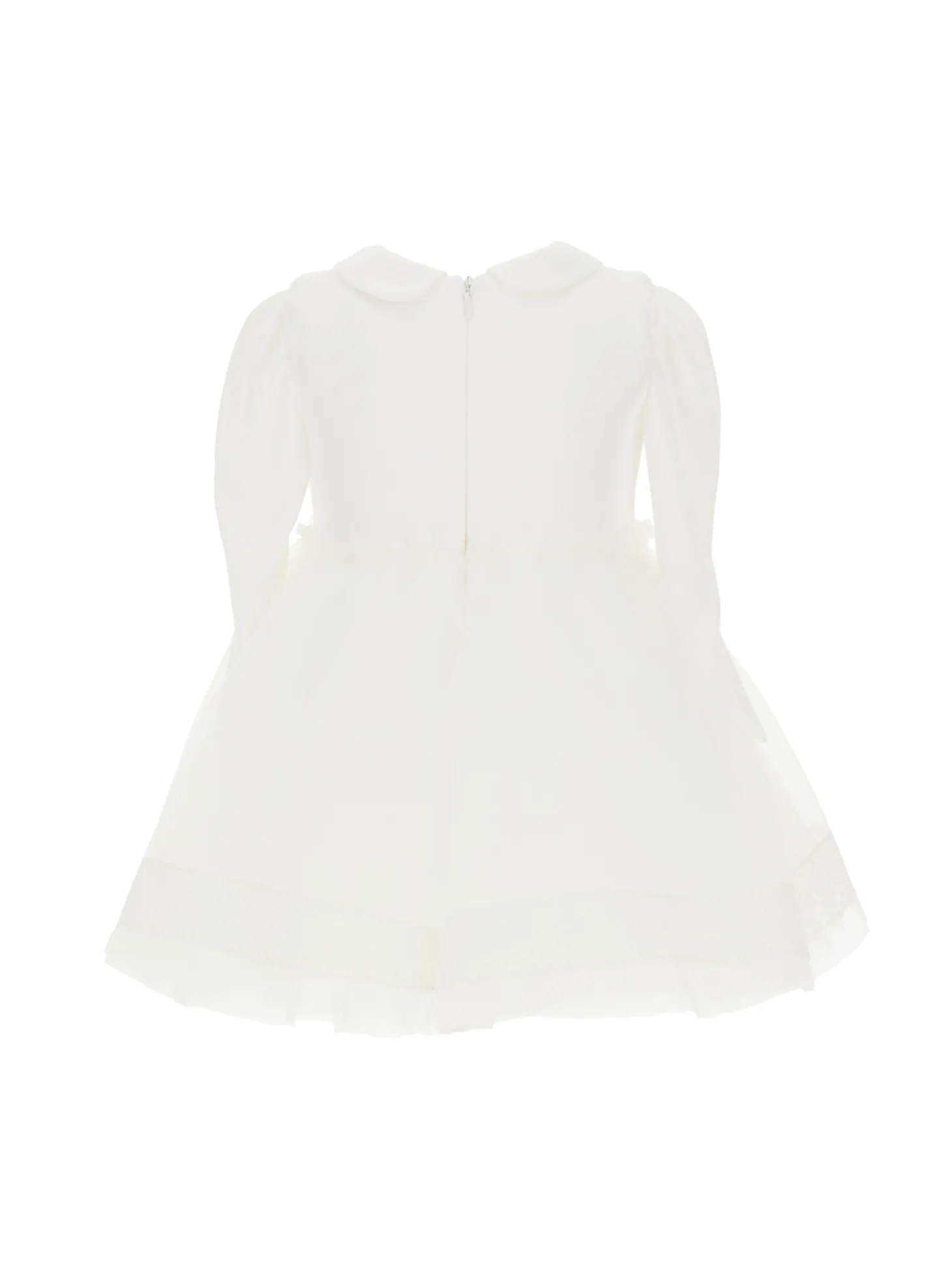 Abito jersey con maxiricamo tulle
