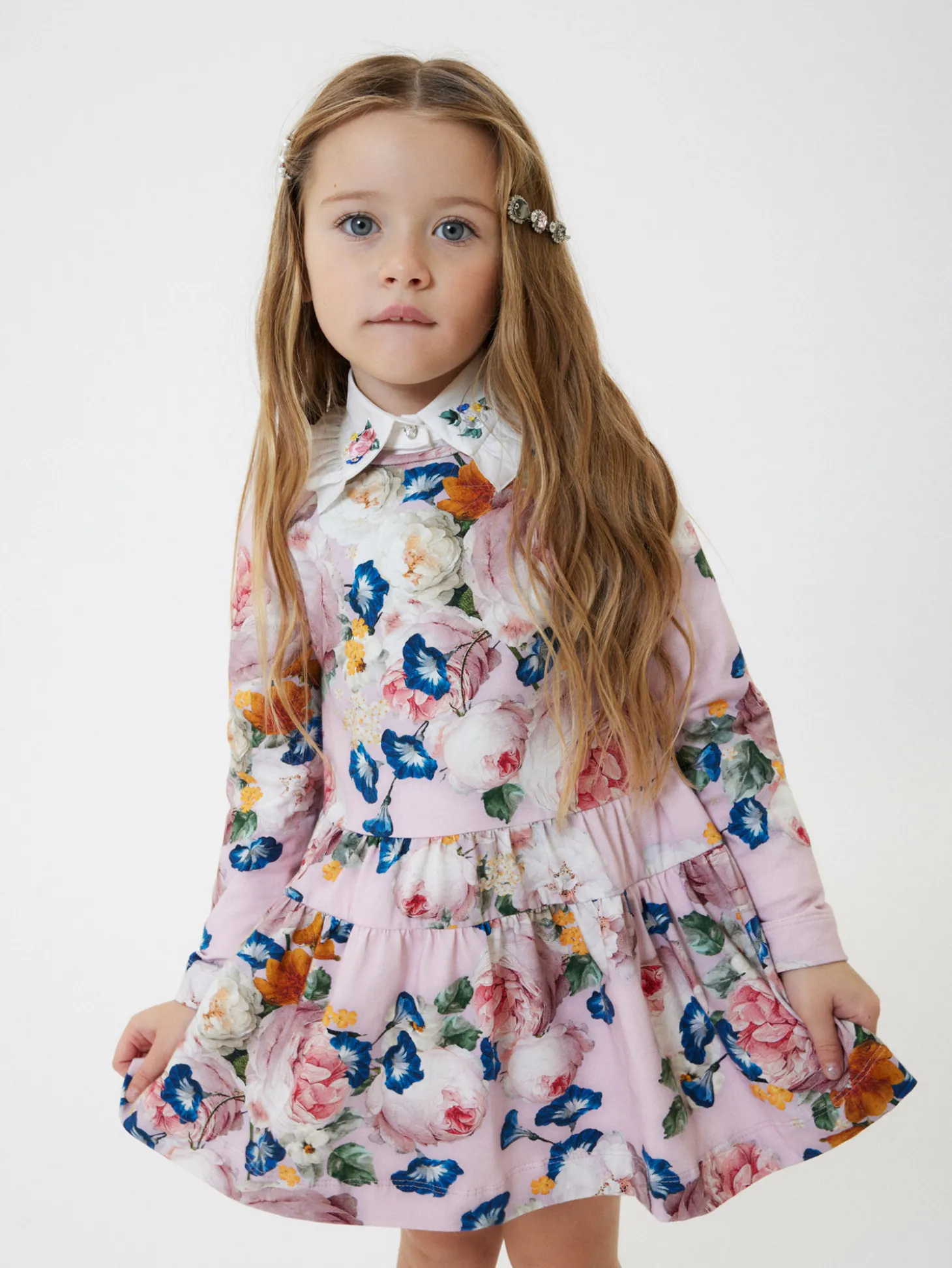 Abito jersey rose barocche