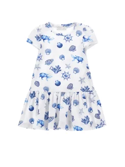 Abito jersey stampa marine