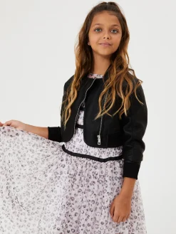 Abito lungo tulle animalier