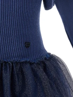 Abito maglia e glitter