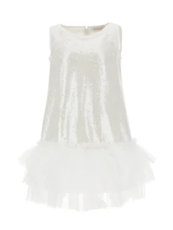 Abito paillettes con tulle