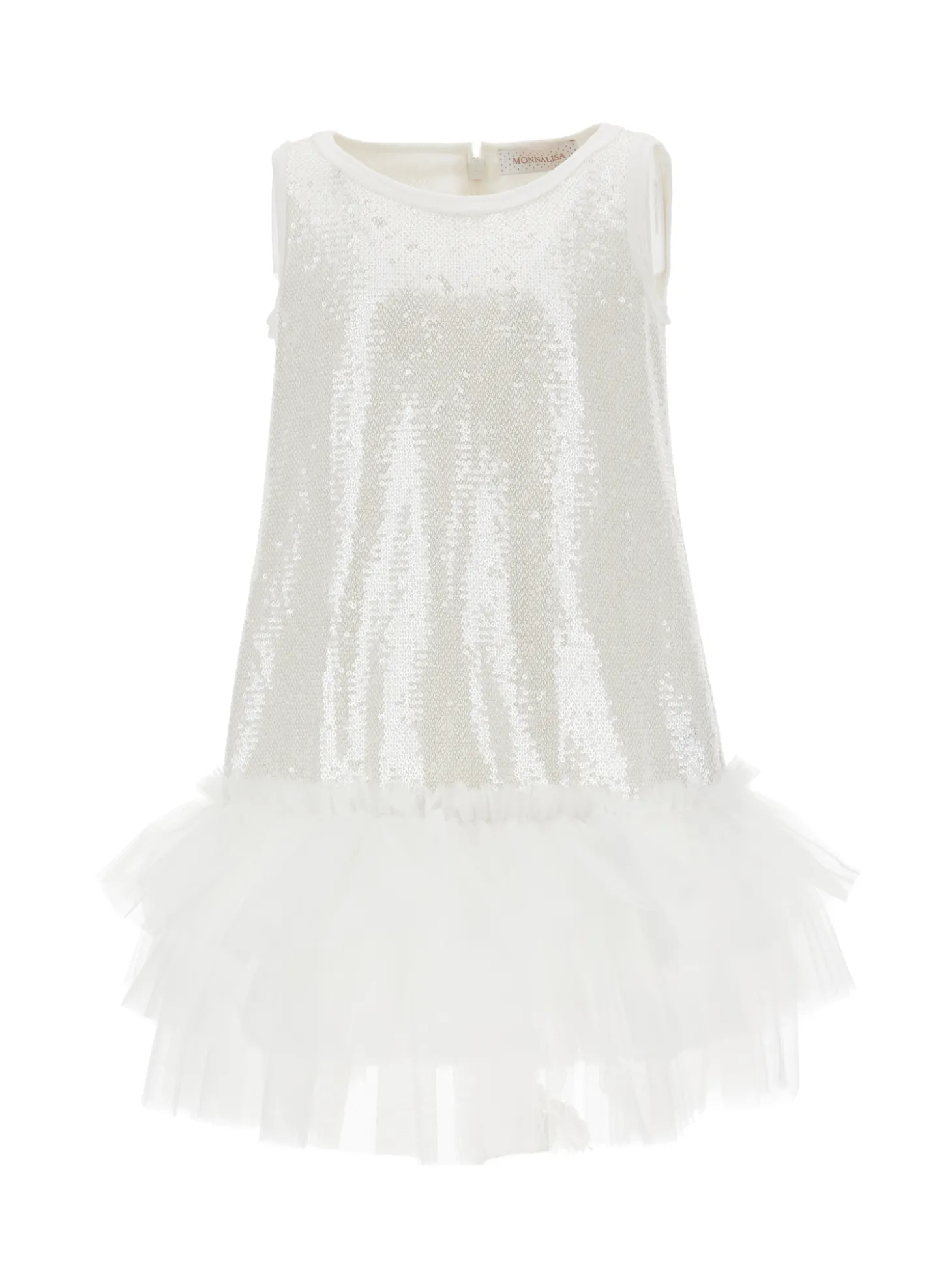 Abito paillettes con tulle