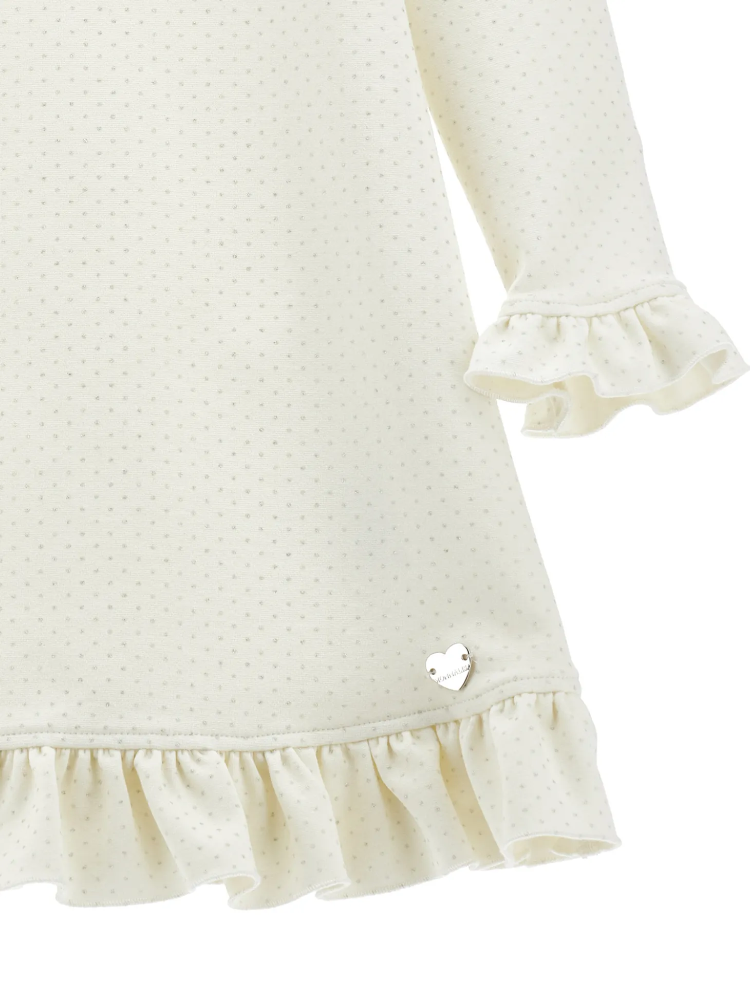 Abito punto Milano pois glitter