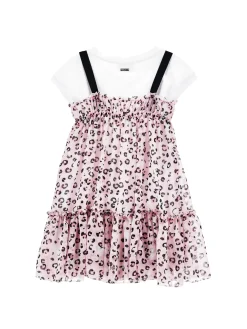 Abito sottoveste georgette con t-shirt