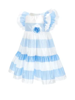 Abito taffeta righe