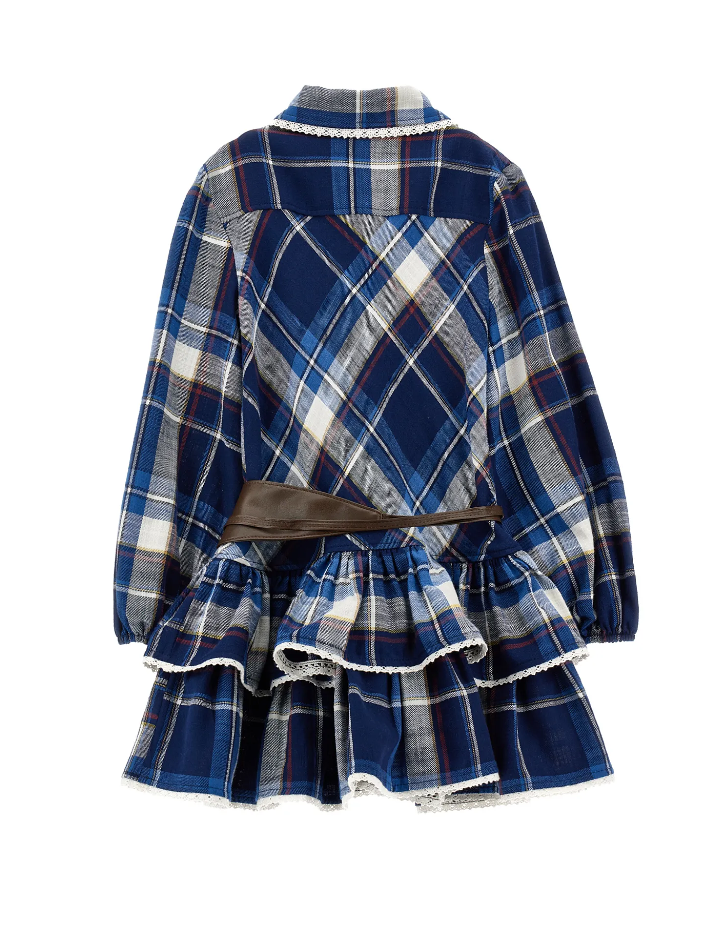 Abito tartan con cintura
