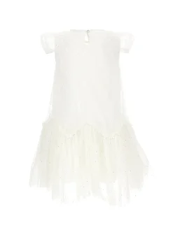 Abito tulle con balze a guglia