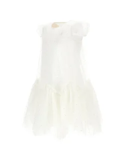 Abito tulle con balze a guglia
