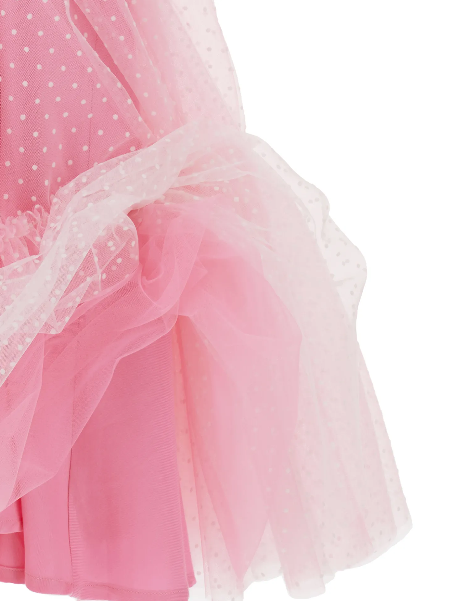 Abito tulle con dettagli velluto