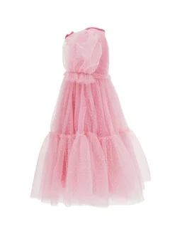 Abito tulle con dettagli velluto