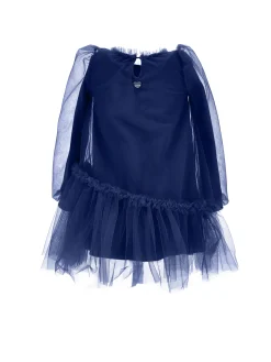 Abito tulle con maniche blusanti