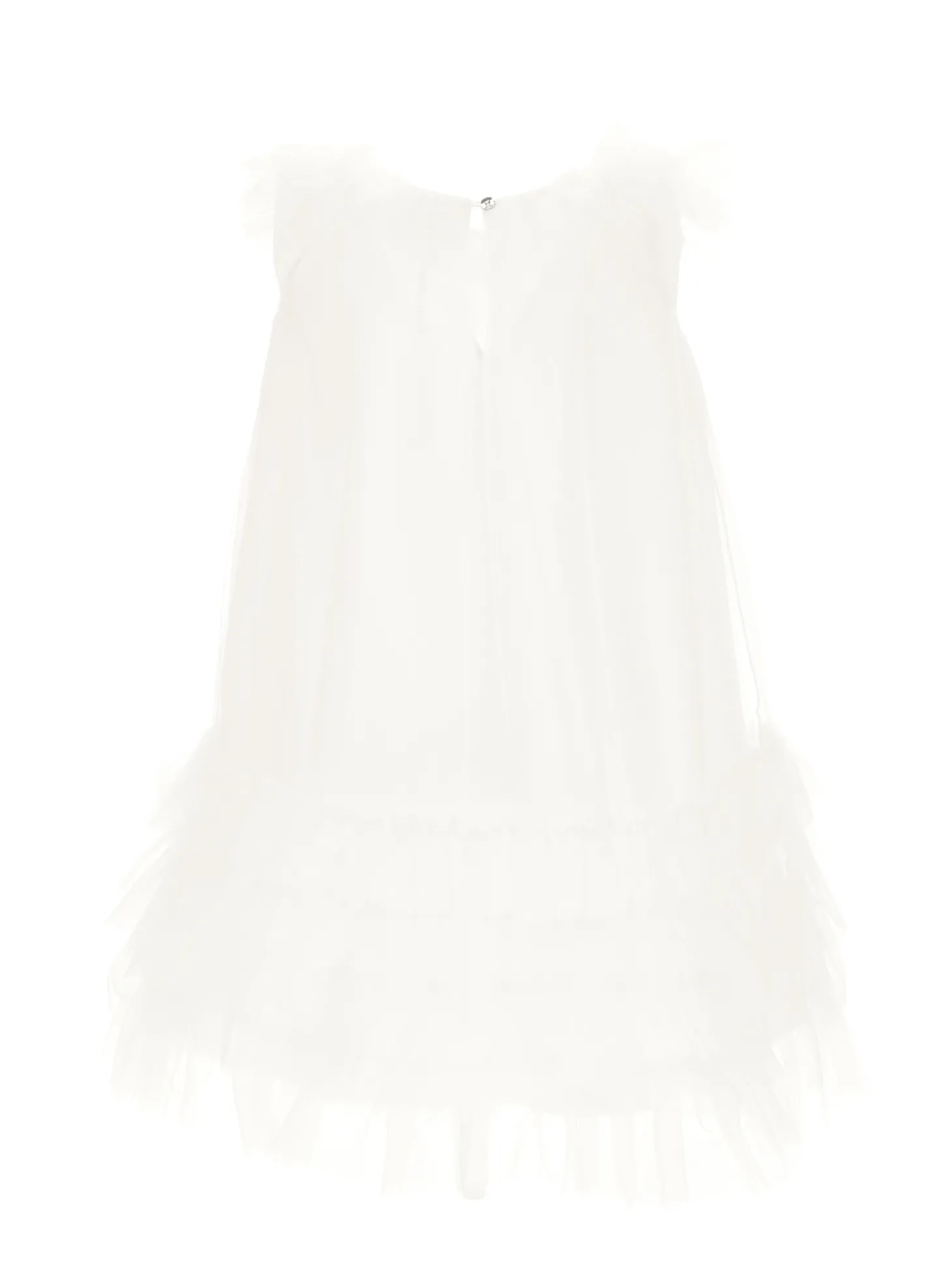 Abito tulle con piccole rouches