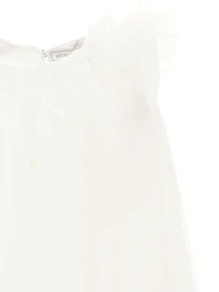 Abito tulle con piccole rouches