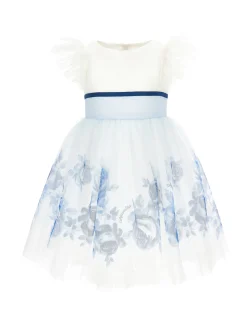 Abito tulle con rose degrad&eacute;