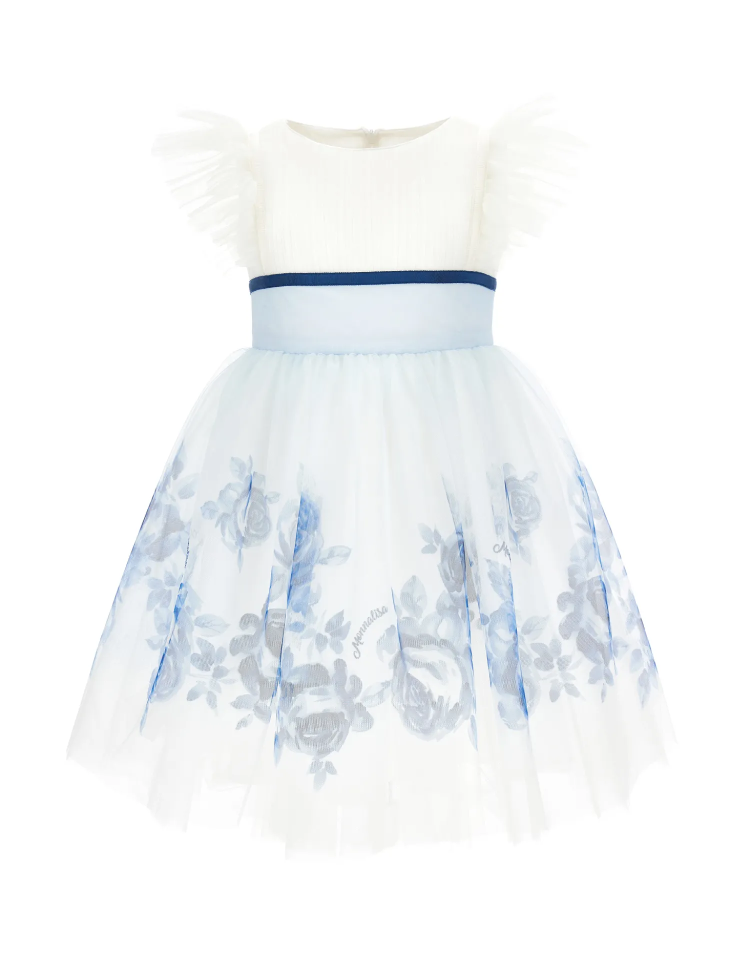 Abito tulle con rose degradé