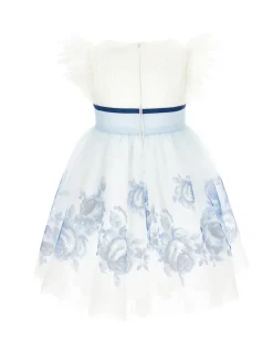 Abito tulle con rose degrad&eacute;