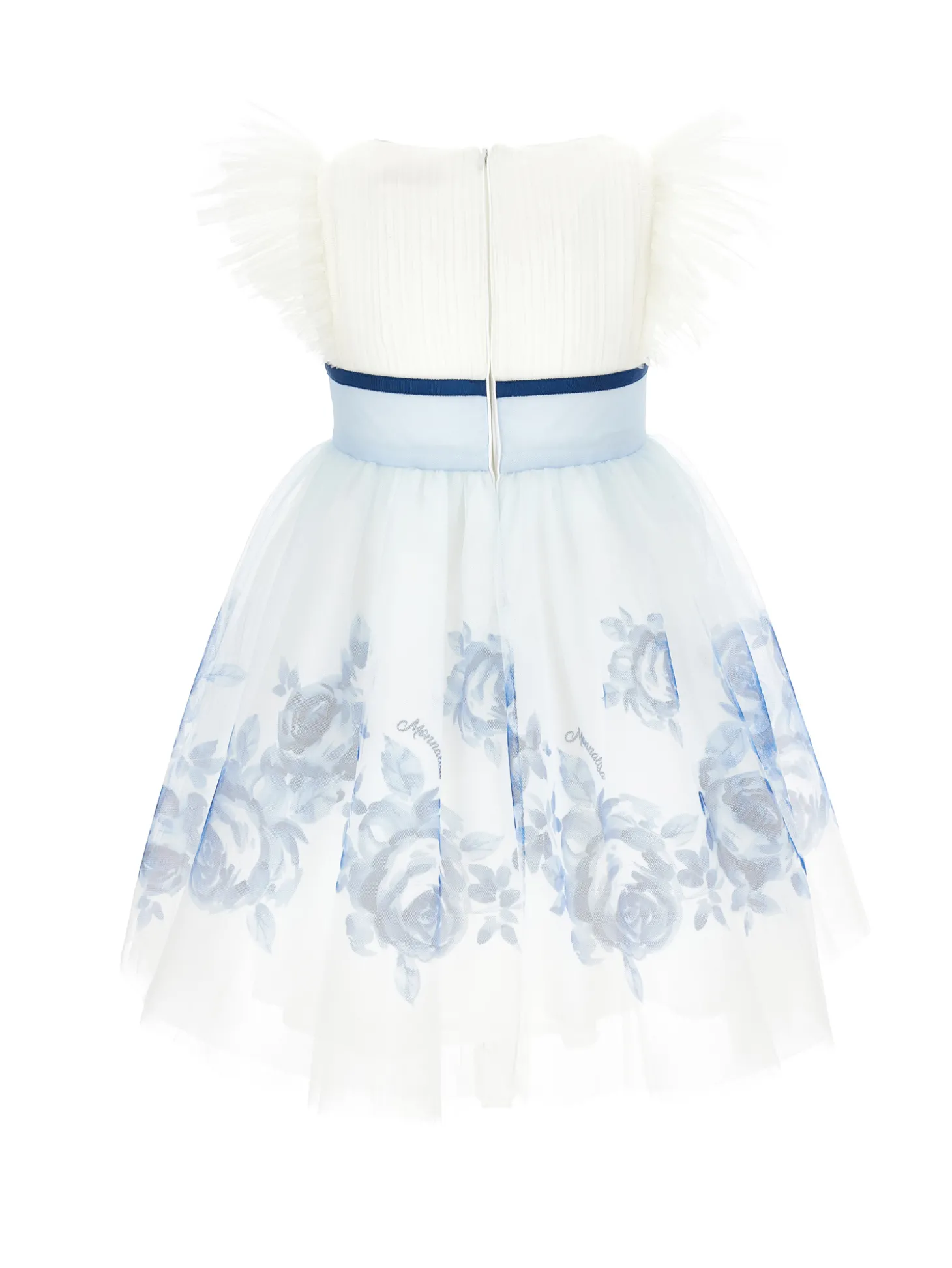 Abito tulle con rose degradé