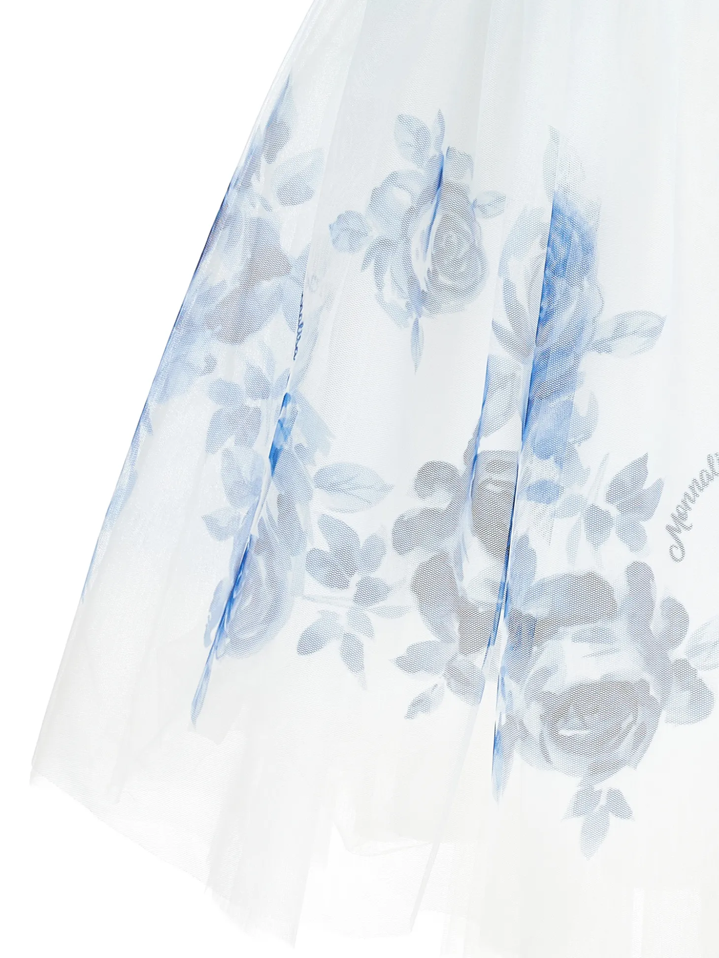 Abito tulle con rose degradé