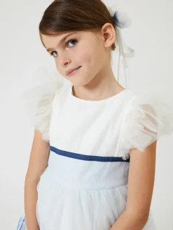 Abito tulle con rose degradé
