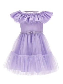 Abito tulle con volant