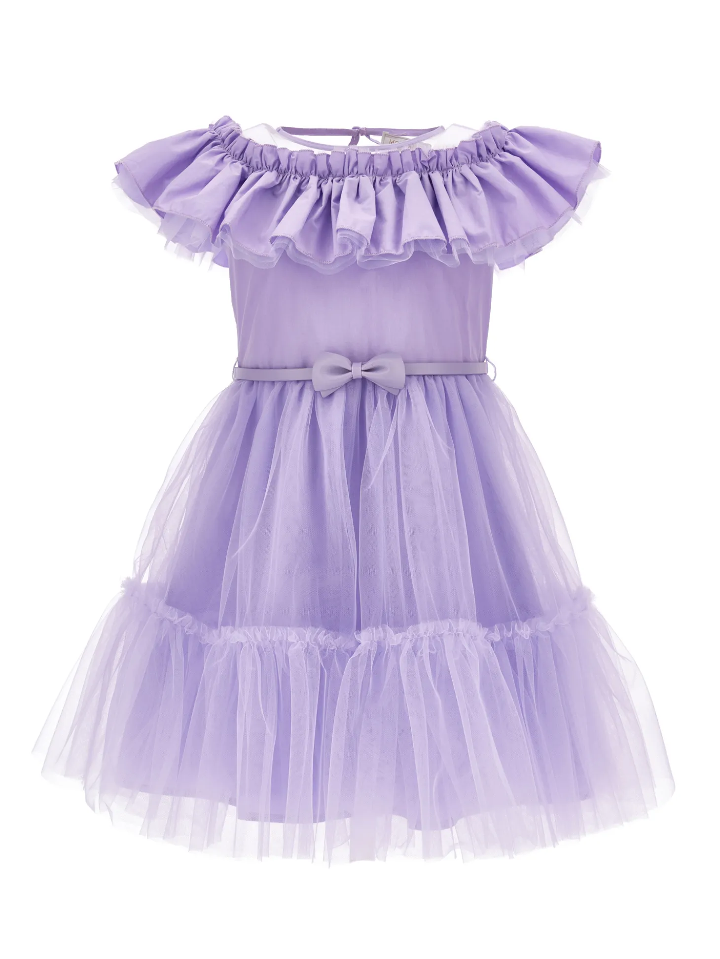 Abito tulle con volant