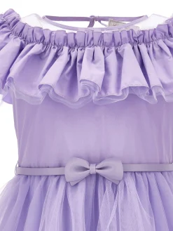 Abito tulle con volant