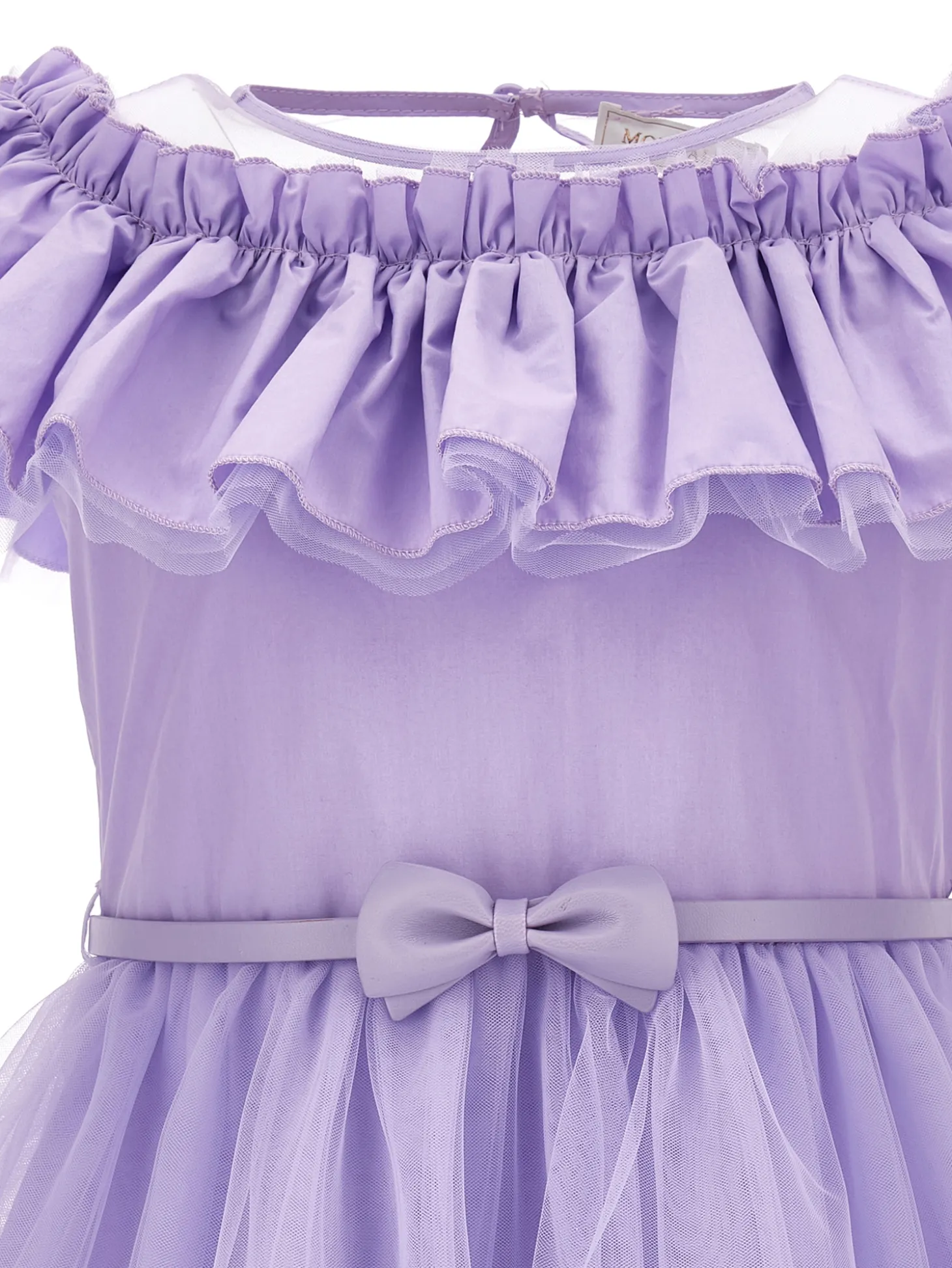 Abito tulle con volant